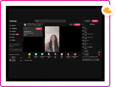 TikTok Recharge for Coins From the Website Step 1